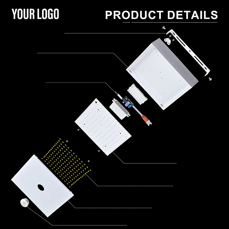 SKD sensor PC Narrow Frame Surface Led Panel square Shape